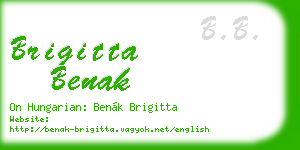 brigitta benak business card